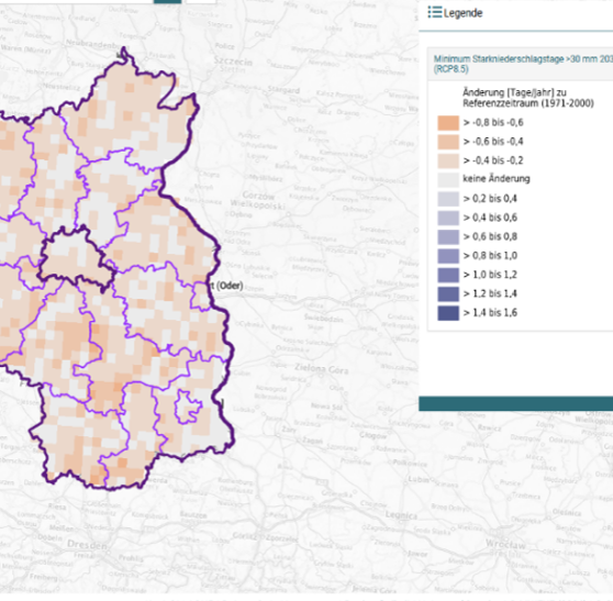 Screenshot MWEKE Brandenburg, KlimaViewer (2026) Screenshot MWEKE Brandenburg, KlimaViewer (2026)